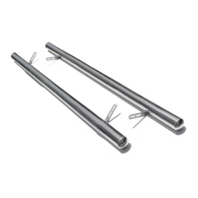 Abbildung von OMAC Edelstahl Trittbretter Schwellerrohre kompatibel mit VW Transporter T5 2003 2010 Silber