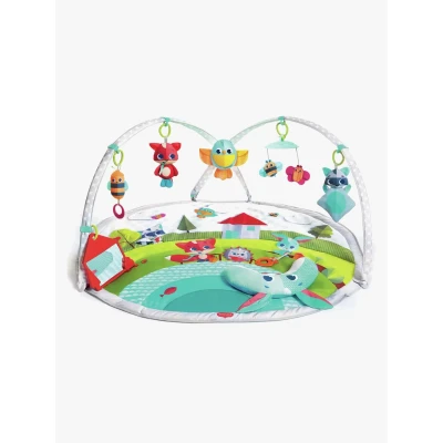 Abbildung von Tiny Love Dynamic Gymini, Spieldecke Baby, 0+ Monate, Spielmatte mit Spielbogen, Krabbeldecke lustigem Spielzeug Rekorder, sowie Musik &amp; Lichteffekten, 100 x 90 cm, Meadow Days
