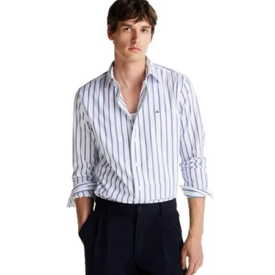 Abbildung von Tommy Hilfiger FLEX Nautical Hemd, Herren, Größe: Medium, Wedge blue/optic white