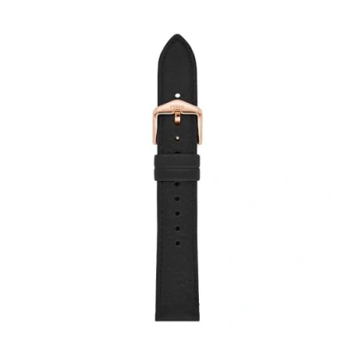 Abbildung von Fossil Uhrenband für Damen 18 mm LiteHide Leder schwarz, S181510