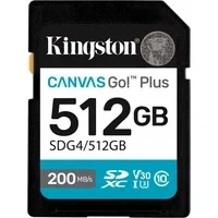 Abbildung von Kingston Canvas Go Plus SDXC Speicherkarte Gen4 200MB/s C10 UHS I U3 V30 512GB SDG4/512GB