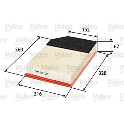 Abbildung von VALEO 585320 Luftfilter 57 216 328 Filtereinsatz mit Vorfilter VOLVO: XC90 I