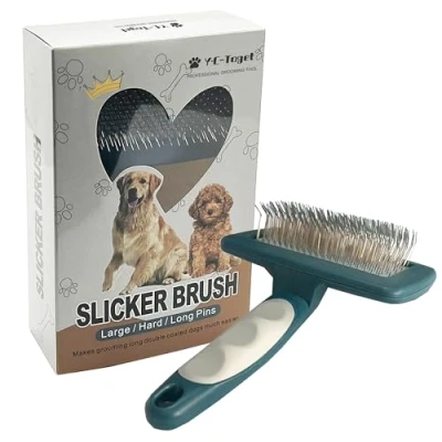 Abbildung von Doodle &amp; Pudel Bürste Kamm für Grooming, Extra lange Pin große Slicker Hundebürste Goldendoodles Hunde, mittlere bis langhaarige täglichen Gebrauch zu reinigen lose Fell Schmutz 27mm
