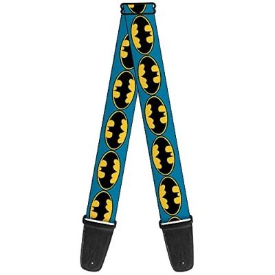 Abbildung von buckle down Gitarrengurt 34 60&quot; Bat Signal 3 Blue/Black/Yellow