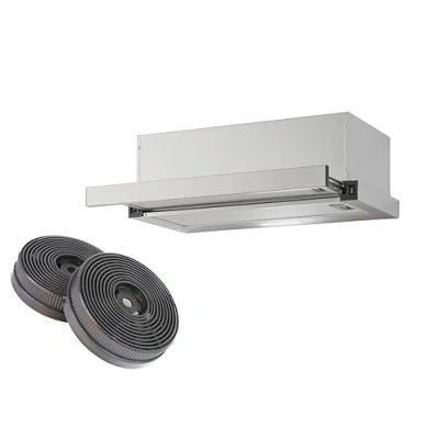 Abbildung von YUNA Flachschirmhaube ALVA FS60B inklusive Kohlefilter, 60 cm, Unterbau