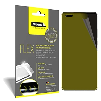 Abbildung von dipos I 3X Schutzfolie 100% kompatibel mit Huawei Mate 40 Pro Folie 3D Full Cover Displayschutzfolie