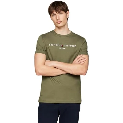 Abbildung von Tommy Hilfiger LOGO TEE Tshirt print, Herren, Größe: 3XL, Green