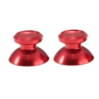 Abbildung von 2 PCS Metall Aluminium Thumbsticks Daumen Grip Stick Kappe für PS4 Xbox One Game system Controller (rot)