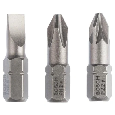 Abbildung von BOSCH 2607001766 Klinge 3ER Bit Set LS+PH2+PZ2 x H 25 mm