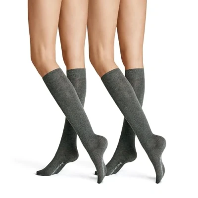 Abbildung von Hudson Damen Kniestrümpfe Only 2 Pack wärmend Grau mel. 0550 35/38
