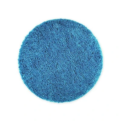 Abbildung von WohnDirect Badezimmerteppich Rund Hellblau Badematte rutschfest Ø 56 cm Badteppich Set rund, waschbar