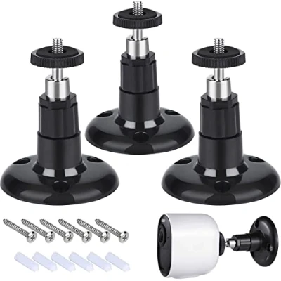 Abbildung von 3 Stück Überwachungskamera Wandhalterung, Blink Halterung, , Kamera, für Arlo, Pro, Cam und Andere Kompatiblen Modelle (Schwarz), 9.5CM * 6.8CM/3.74 2.68 zoll