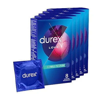 Abbildung von durex Kondome Love Spar Pack, 40 St., mit schmaler Passform, für ein sicheres Gefühl durch festeren Sitz
