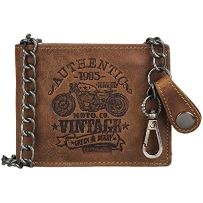 Abbildung von Greenburry Vintage Cafe Racer RFID Geldbörse, Herren, Größe: One Size, Braun