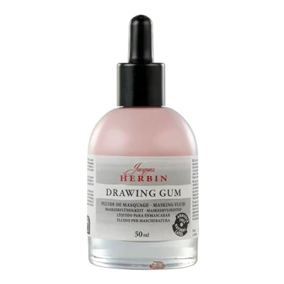 Abbildung von Jacques Herbin 16999T Flasche Maskierflüssigkeit/Drawing gum, 50ml, Naturlatex, für Aquarell und Illustrationen, 1 Stück