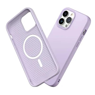Abbildung von RhinoShield Case kompatibel mit [iPhone 13 Pro Max] SolidSuit MagSafe Stoßdämpfende &amp; schlanke Schutzhülle Premium Finish 3.5 Meter Fallschutz Violett