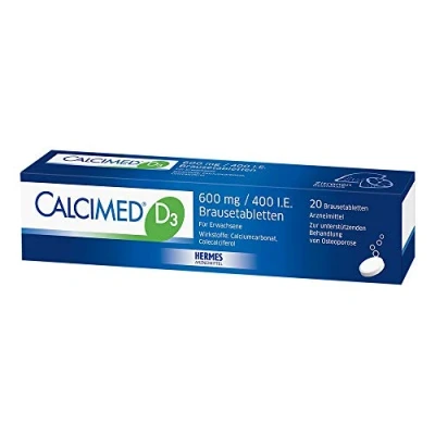 Abbildung von Calcimed D3 600 mg/400 I.E. Brausetablet 20 St