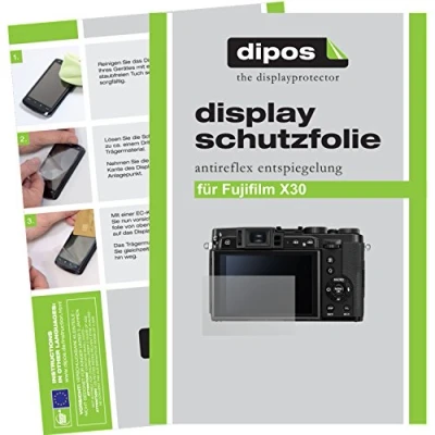 Abbildung von dipos I 6X Schutzfolie matt kompatibel mit Fujifilm X30 Folie Displayschutzfolie