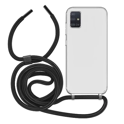 Abbildung von MyGadget Handykette für Samsung Galaxy A51 4G [ Hülle mit Band abnehmbar &amp; verstellbar ] Handyhülle Handyband zum Umhängen Schnur Case Schutzhülle Schwarz