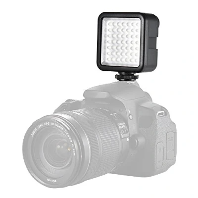 Abbildung von Andoer CN LUX480 LED Videoleuchte Video Licht Kameralicht W49 Mini Interlock Kamera Panel Dimmbare Camcorder Beleuchtung mit Shoe Mount Adapter für Canon Nikon Sony A7 DSLR