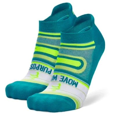 Abbildung von Balega Damen Hidden Comfort Laufsocken, Blau/Limette, Medium (EU Shoe Size41 43)