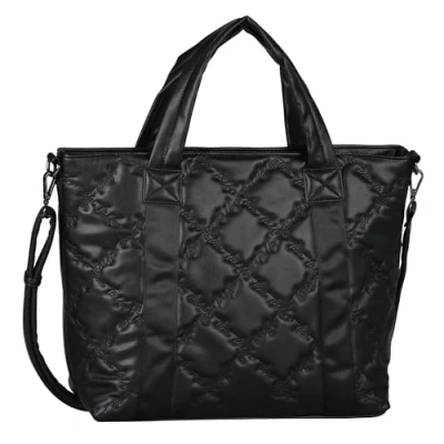 Abbildung von TOM TAILOR bags Tarina Damen Shopper Umhängetasche Reißverschluss Groß Schwarz