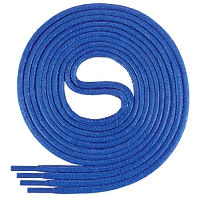 Abbildung von Di Ficchiano gewachste runde blaue Schnürsenkel, Schuhband, Laces, Durchmesser 2 4 mm für Businessschuhe, Anzugschuhe und Lederschuhe Farbe: chaber Länge: 75cm