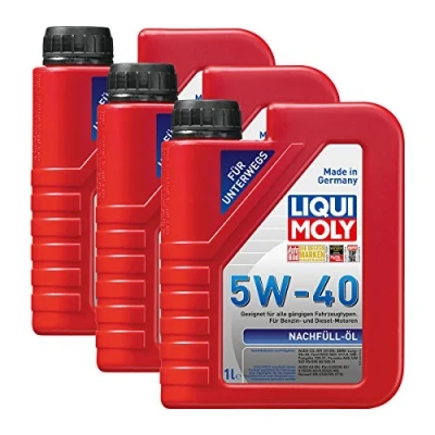Abbildung von 3x LIQUI MOLY 1305 Nachfüll Öl Motoröl 5W 40 1L