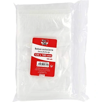 Abbildung von Fixo 50063300 Pack von 100 Taschen mit Selbsverschluss, 120 x 180 mm
