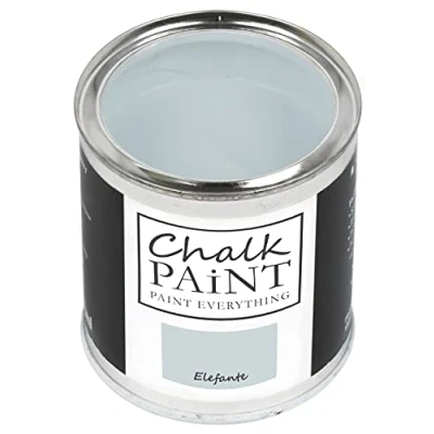 Abbildung von Chalk Paint Everything® Elefante (Elefantengrau) (750 ml) Wasserbasierte Kreidefarbe für Shabby Chic Möbel, Dekoration und Recycling Projekte Ungiftig, leicht anzuwenden