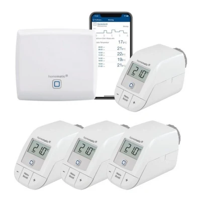 Abbildung von Homematic IP Heizkörperthermostat Bundle Starter Set Heizen + 2x HKT basic, Access Point 4 x basic