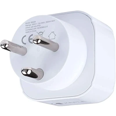 Abbildung von Dänemark Denmark DK, Greenland Grönland Adapter Plug Reisen Stecker Typ K zu EU Europe European C E F Steckdose für Spain ES France FR Italy Italian IT Germany DE Griechenland Universal 3 Pin