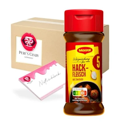 Abbildung von 4erPack (4ST x 75G) Maggi Würzmischung Nr. 5 Hackfleisch von Pere&#039;s Candy® Box mit Geschenk