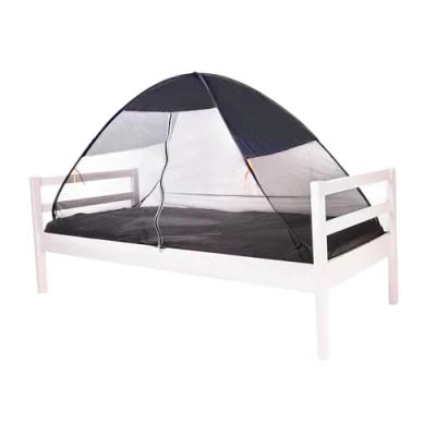 Abbildung von Luxus Bettzelt Moskitonetz Pop Up 200x90cm Grau