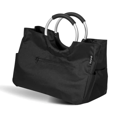 Abbildung von eluno Einkaufskorb WARWE, Polyester wasserabweisend, schwarz 43 x 29,5 23,5
