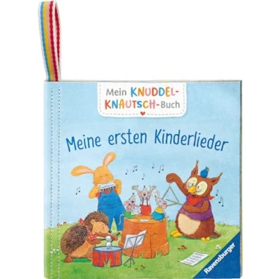Abbildung von Mein Knuddel Knautsch Buch: Meine ersten Kinderlieder; weiches Stoffbuch, waschbares Badebuch, Babyspielzeug ab 6 Monate (Pappbilderbuch Buch)