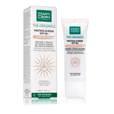 Abbildung von MARTIDERM PROTEOS SCREEN SPF50+ + FARBFLÜSSIGKEITSCREME 40 ML