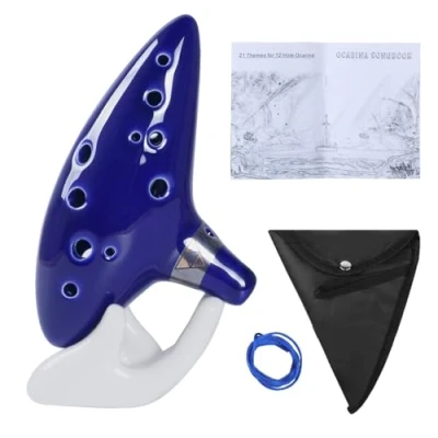 Abbildung von Aurzen Zelda Ocarina 12 Loch Alt C Okarinas mit Liederbuch (Songs From the Legend of Zelda)