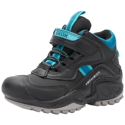 Abbildung von Geox J New Savage Boy B A Sneaker, Black/Petrol, 24 EU