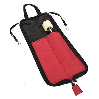 Abbildung von Drfeify Drum Stick Tasche, Tragbare Aufbewahrungs Hängetasche Drumstick Handtaschenhalter mit Griff(rot)Taschen &amp; Gurte