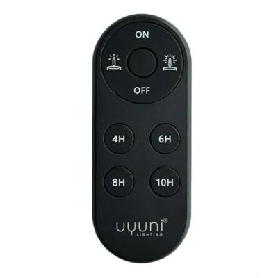 Abbildung von UYUNI Lighting LED Kerzen Remote Control Oval, Schwarz Fernbedienung für flammenlose Echtwachskerzen mit Timer &amp; Dimmer Größe 10 x 4 1,3 cm Batteriebetrieben