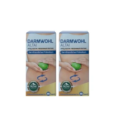 Abbildung von 2er Pack DARMWOHL ALTAI Kapseln, 2 x 90 Stück senkt Cholesterin, hilft bei Durchfall