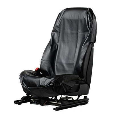 Abbildung von L&amp;P Car Design GmbH A077 1 Stück Sitzschoner Werkstattschoner Sitzbezug aus Kunstleder Schwarz Schonbezug wasserdicht pflegeleicht für Sitze mit und ohne Airbag Seitenairbag