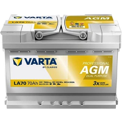 Abbildung von VARTA PROFESSIONAL AGM 840070076K312 Batterie 12V 70Ah 760A B13