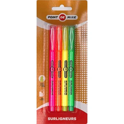 Abbildung von POINT DE MIRE Textmarker in verschiedenen Farben, 4 Stück