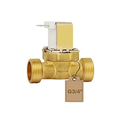 Abbildung von EXLECO DC 12V Magnetventil G3/4&quot; Elektromagnetventil 2 Way Wassereinlass Messing Elektrisch Magnet Ventil Wasserverteilungsventile Normal Geschlossenes für Wasser Wasserzufuhr