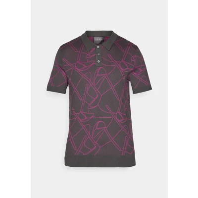Abbildung von Lyle &amp; Scott GOLF Outline Poloshirt, Herren, Größe: Medium, Granite/claret purple