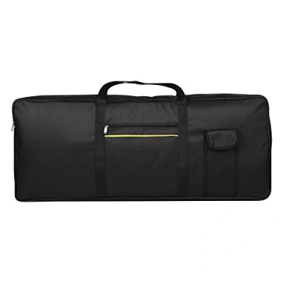 Abbildung von Btuty Gigbag für 61 Tasten, E Piano, gepolstert, mit Reißverschlusstasche, Oxford Tuch, Schwarz , Retro Stil