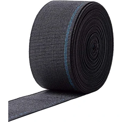 Abbildung von IPEA Cinghia Elastica Divano, Sedie, Poltrone, Tappezzeria 10 Metri di Lunghezza Fascia Tirante per Sitzflächen, Rückenlehnen, Polstermöbel, Schwarz, 70mm Elasticità 90%