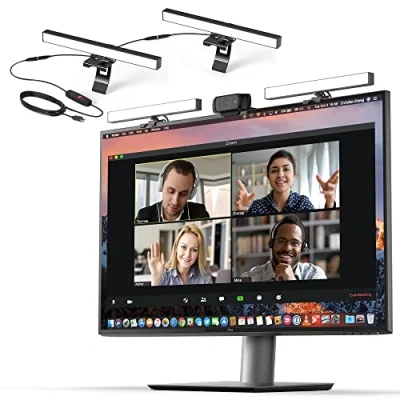 Abbildung von HumanCentric Videokonferenzbeleuchtung Webcam Licht für Streaming, LED Monitor und Laptop Videokonferenzen, Zoom Beleuchtung Computer, ersetzt Ringlicht Meetings, Doppel Kit